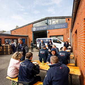 Teamevent auf dem Betriebshof in Hamburg-Billstedt.